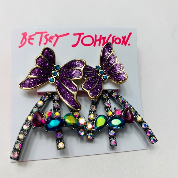 New 🦋Betsey Johnson Butterfly Earrings - Picture 5 of 9